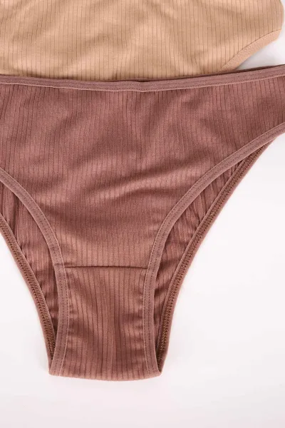 Renkli Fitilli Beşli Kadın Tanga Külot 481597