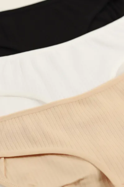 Renkli K32 Fitilli Üçlü Kadın Külot 230126