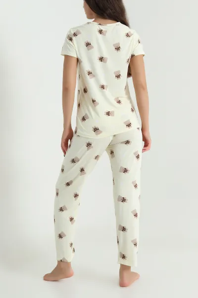 Renkli Milan Kadın Pijama Takımı 466499