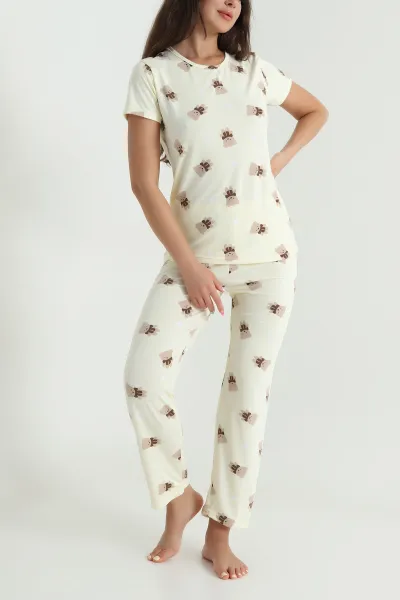 Renkli Milan Kadın Pijama Takımı 466499