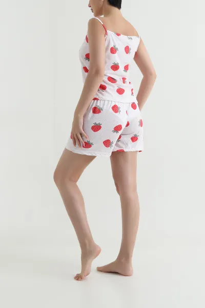 Renkli Şortlu Süprem Kadın Pijama Takımı 466541