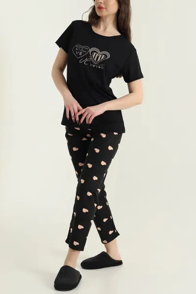 Renkli Stella Viskon Kadın Pijama Takımı 434403