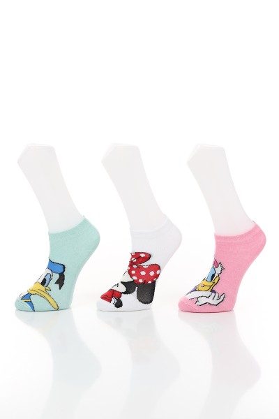 Renkli Üçlü Patik Çorap 132824