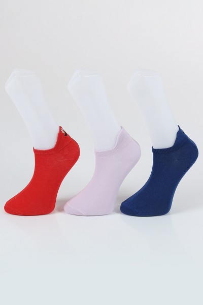 Renkli Üçlü Patik Çorap 85068