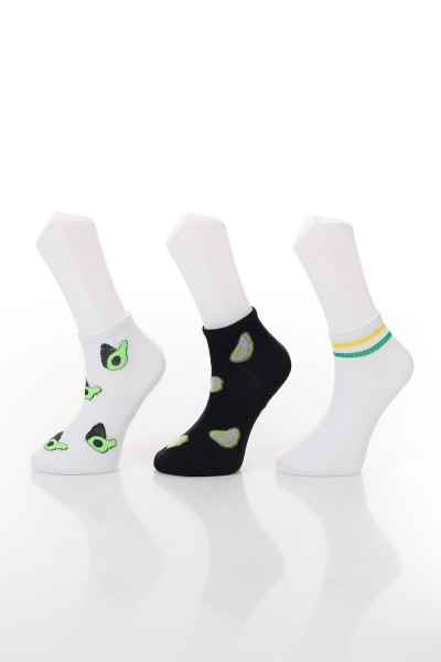 Renkli Üçlü Soket Çorap 132785