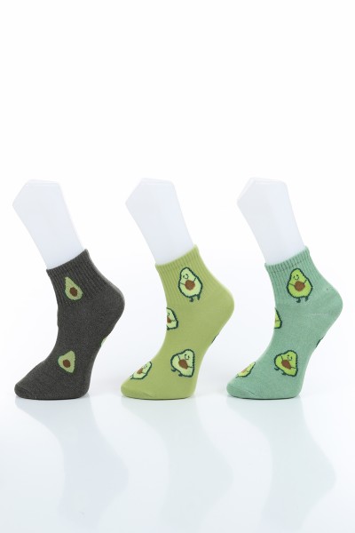 Renkli Üçlü Soket Çorap 168301