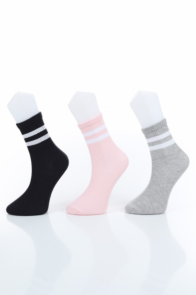 Renkli Üçlü Soket Çorap 168351