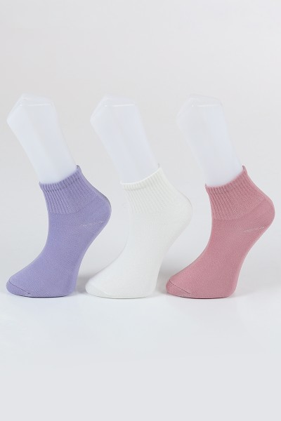 Renkli Üçlü Soket Çorap 85101
