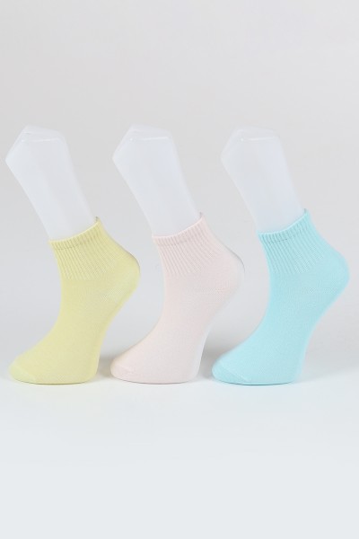 Renkli Üçlü Soket Çorap 85103