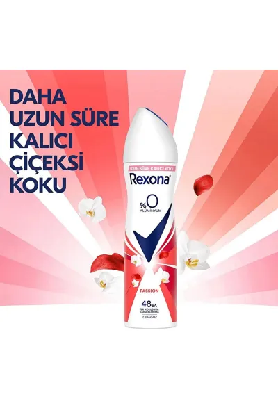 Rexona Kadın Sprey Deodorant Passion %0 Alüminyum 150 ml 287684