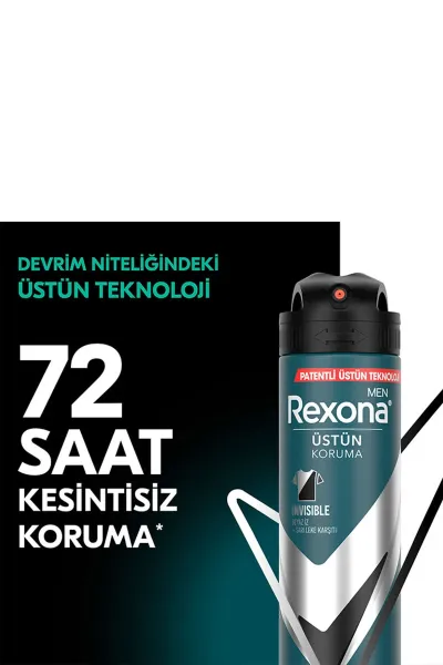 Rexona Men Erkek Sprey Deodorant Invisible Black & White 72 Saat Kesintisiz Koruma 150 ml 286786
