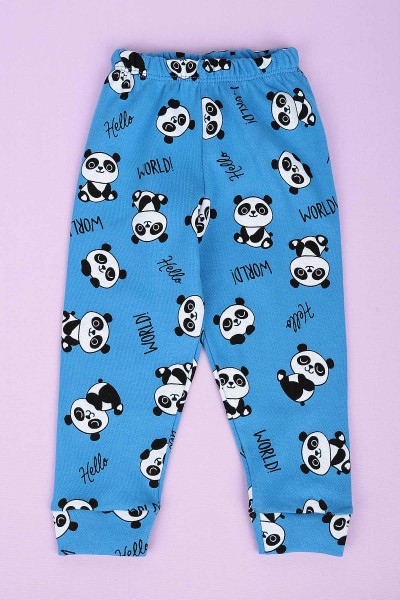 Saks Mavisi (1-3 Yaş) Panda Baskılı Erkek Çocuk Takım 148336