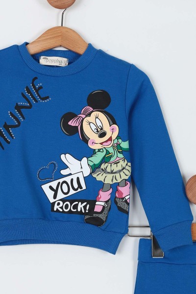 Saks Mavisi (1-4 Yaş) You Rock Baskılı  Kız Bebe Takım 199541