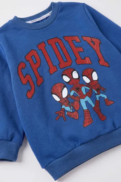 Saks Mavisi (1-5 Yaş) Spidey Baskılı 2 İp İçi Şardonlu  Erkek Çocuk 2'li Takım 497090