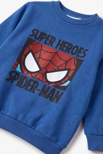 Saks Mavisi (1-5 Yaş)  Super Heroes  Baskılı 2 İp İçi Şardonlu  Erkek Çocuk 2'li Takım 497101