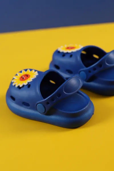 Saks Mavisi (19-24) Figürlü Eva Bebe Terlik & Sandalet 267830