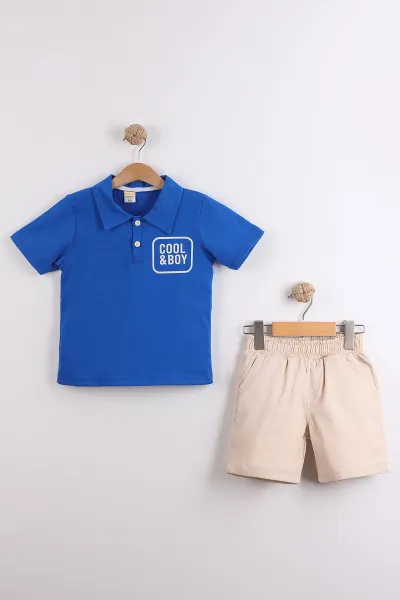 saks-mavisi-2-10-yas-polo-yaka-cool-boy-baskili-tisortlu-gabardin-sortlu-erkek-cocuk-yazlik-2li-takim-454618
