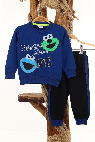 saks-mavisi-2-5-yas-nyc-baskili-iki-ip-erkek-cocuk-takim-147604