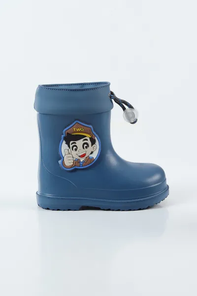 Saks Mavisi ( 22 - 35 ) Işıklı Lastik Detaylı Erkek Bebek & Çocuk Bot 496987