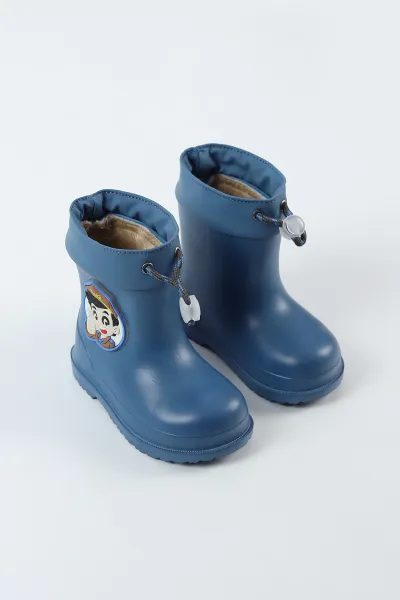 Saks Mavisi ( 22 - 35 ) Işıklı Lastik Detaylı Erkek Bebek & Çocuk Bot 496987