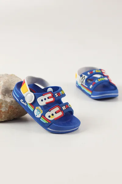 Saks Mavisi ( 25 - 29 ) Figürlü Erkek Çocuk Sandalet 462507