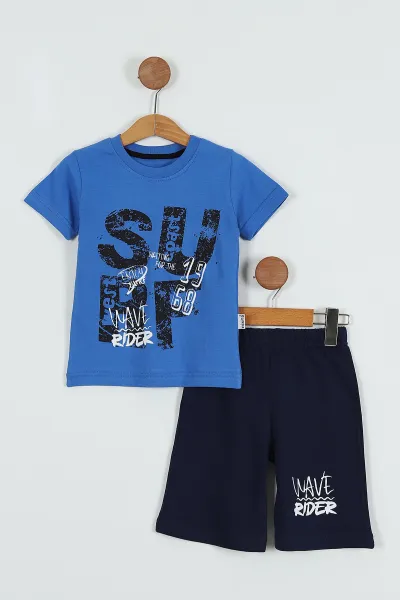 saks-mavisi-3-6-yas-surf-baskili-sortlu-erkek-cocuk-takim-254501