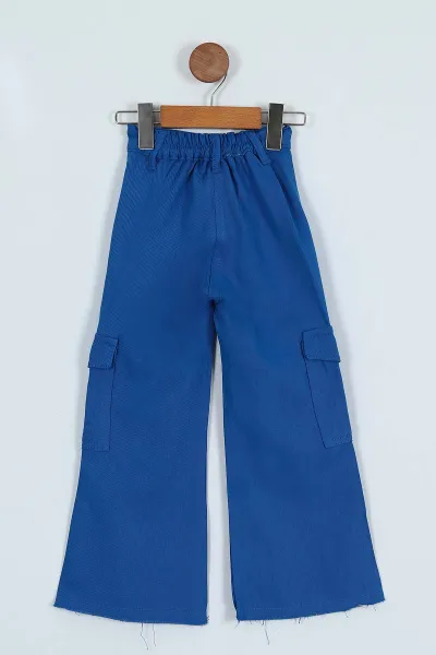 Saks Mavisi (4-9 Yaş) Viskon  Kız Çocuk Pantolon 246175