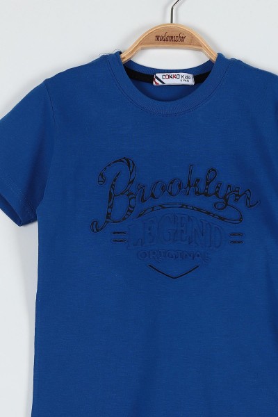 Saks Mavisi (5-8 Yaş) Brooklyn Legend Baskılı Şortlu Erkek Çocuk Takım 182987