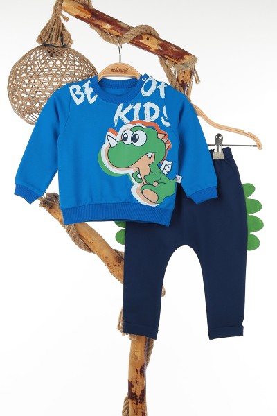 saks-mavisi-6-18-ay-dinazaour-baskili-erkek-cocuk-takim-142589