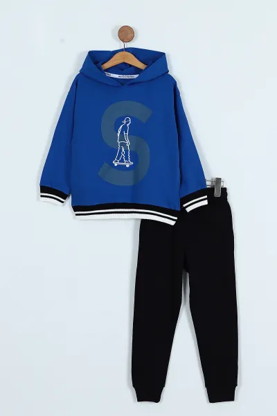 saks-mavisi-6-9-yas-kaykay-baskili-kol-detayli-kapusonlu-erkek-cocuk-takim-243878