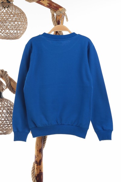 Saks Mavisi (8-12 Yaş) Freedom Baskılı İki İp Şardonlu Erkek Çocuk sweat 139795