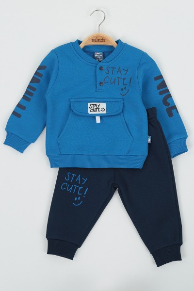 saks-mavisi-9-24-ay-stay-cute-baskili-kapak-cepli-uc-ip-sardonlu-erkek-cocuk-takim-136799