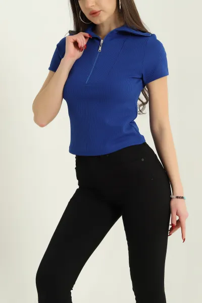 saks-mavisi-acma-yaka-fitilli-bluz-336504