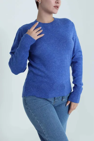 saks-mavisi-bisiklet-yaka-triko-kadin-kazak-483824