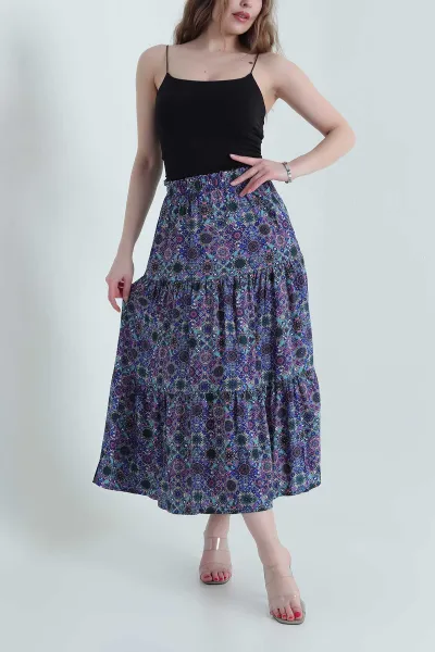 saks-mavisi-desenli-bel-lastikli-viskon-kadin-etek-438893