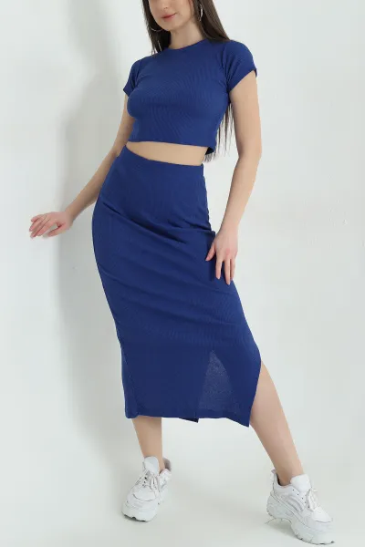 saks-mavisi-etek-bluz-fitilli-ikili-takim-358847