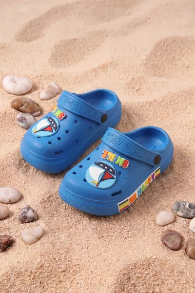 Saks Mavisi Figürlü Erkek Çocuk Sandalet 462452