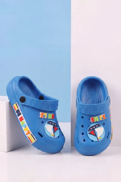 Saks Mavisi Figürlü Erkek Çocuk Sandalet 462452