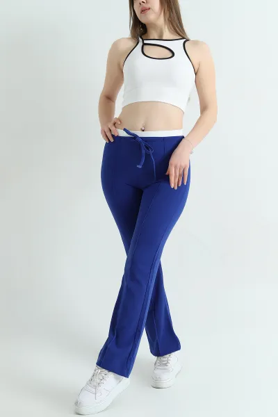 Saks Mavisi Garnili Scuba Krep Bayan Pantolon 337055