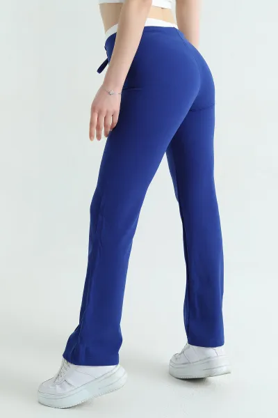 Saks Mavisi Garnili Scuba Krep Bayan Pantolon 337055