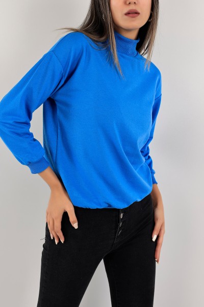 Saks Mavisi İki İp Balıkçı Bayan Sweat 127899