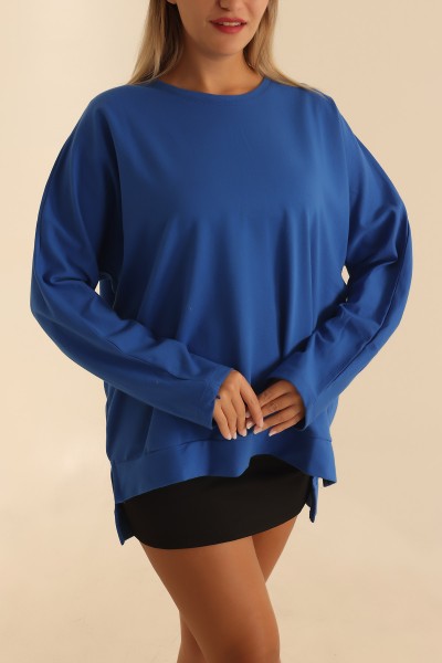Saks Mavisi İki İp Bayan Sweat Tunik 203870