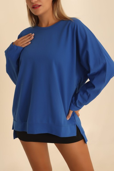 Saks Mavisi İki İp Bayan Sweat Tunik 203870