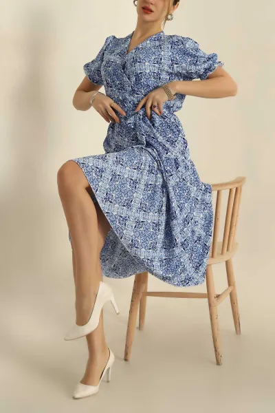 saks-mavisi-kemerli-krinkil-elbise-249174