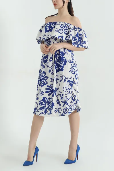 saks-mavisi-keten-madonna-yaka-kadin-elbise-356327