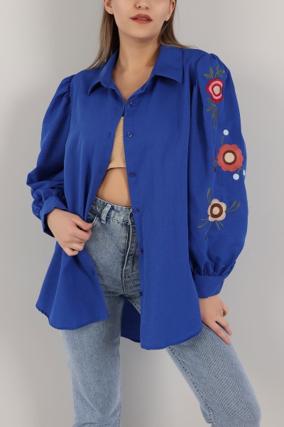 saks-mavisi-kollari-nakisli-poplin-gomlek-158429
