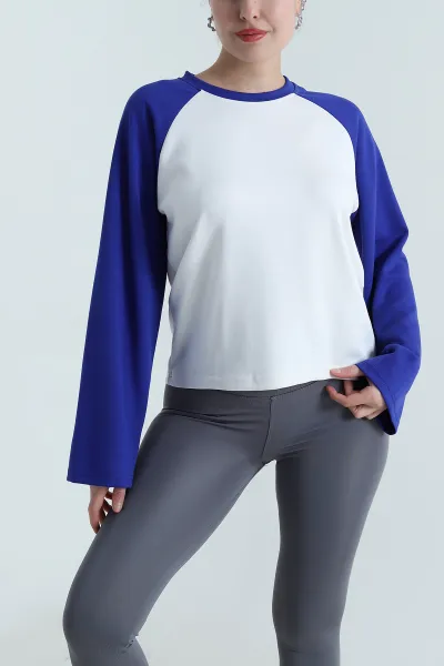 Saks Mavisi Likralı Oysho Kadın Bluz 497012