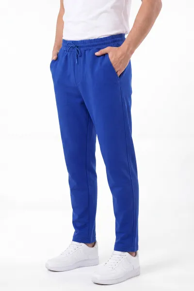 Saks Mavisi Pike Kumaş Boyfriend Erkek Pantolon 459890