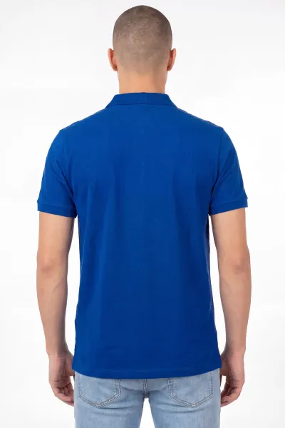 Saks Mavisi Polo Yaka Erkek Tişört 458862