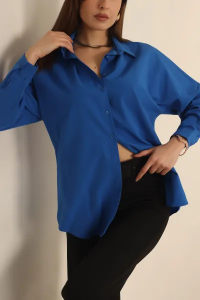 saks-mavisi-poplin-dokuma-bayan-gomlek-234856
